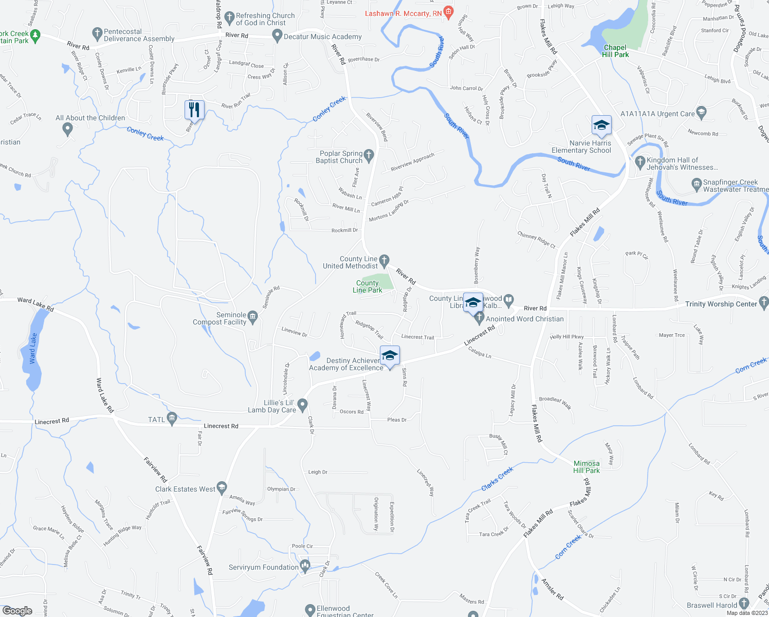 3536 Homeward Trail, Ellenwood GA Walk Score