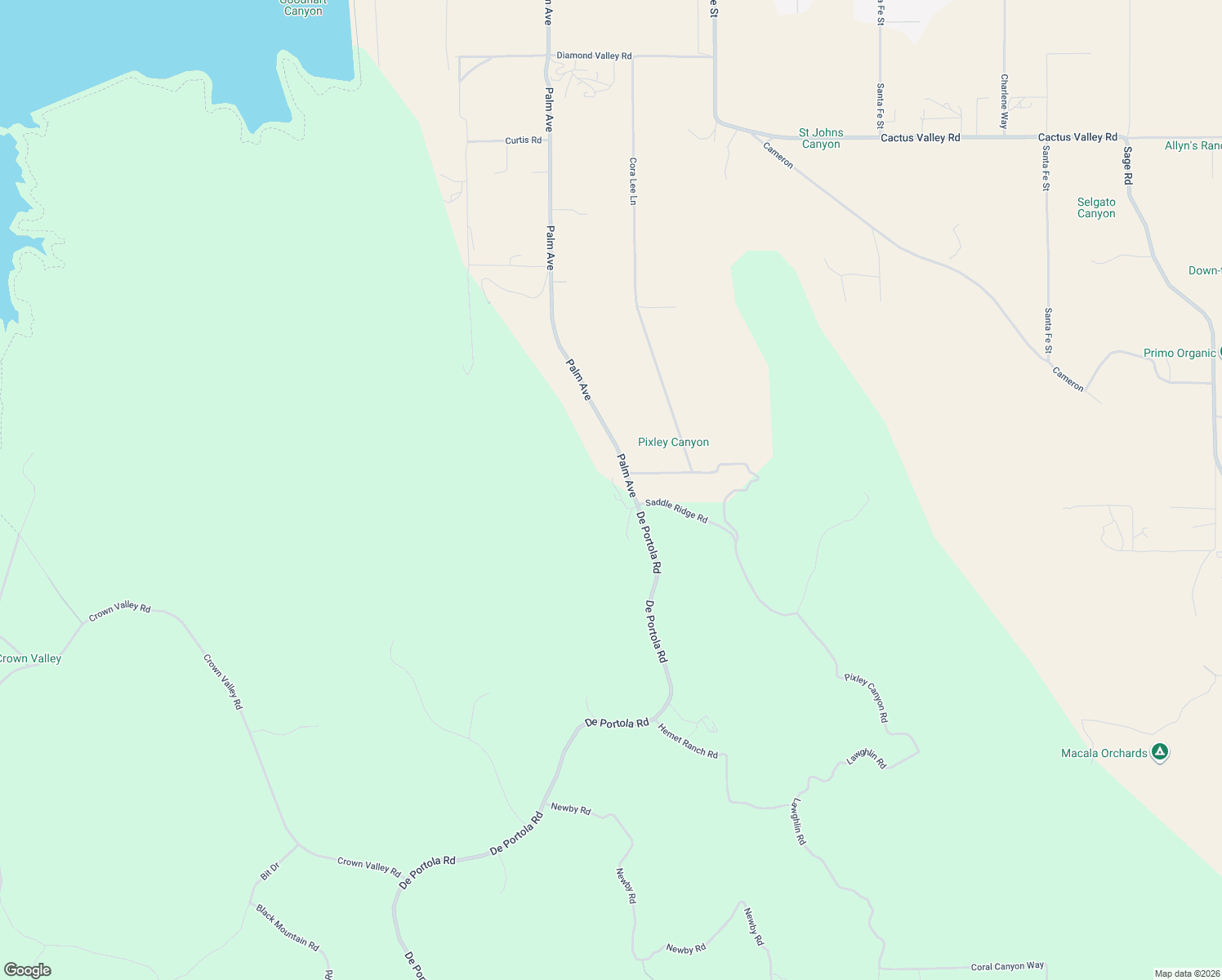map of restaurants, bars, coffee shops, grocery stores, and more near 39100 Saddle Ridge Road in Hemet