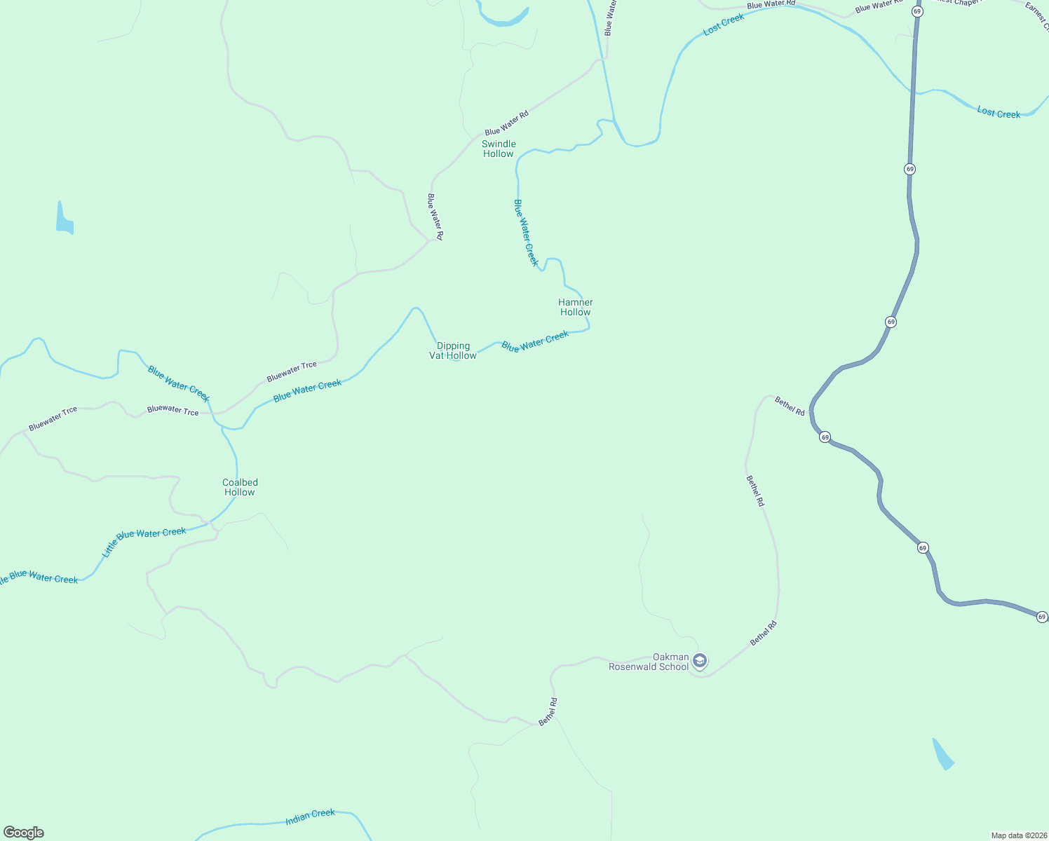 map of restaurants, bars, coffee shops, grocery stores, and more near in Oakman