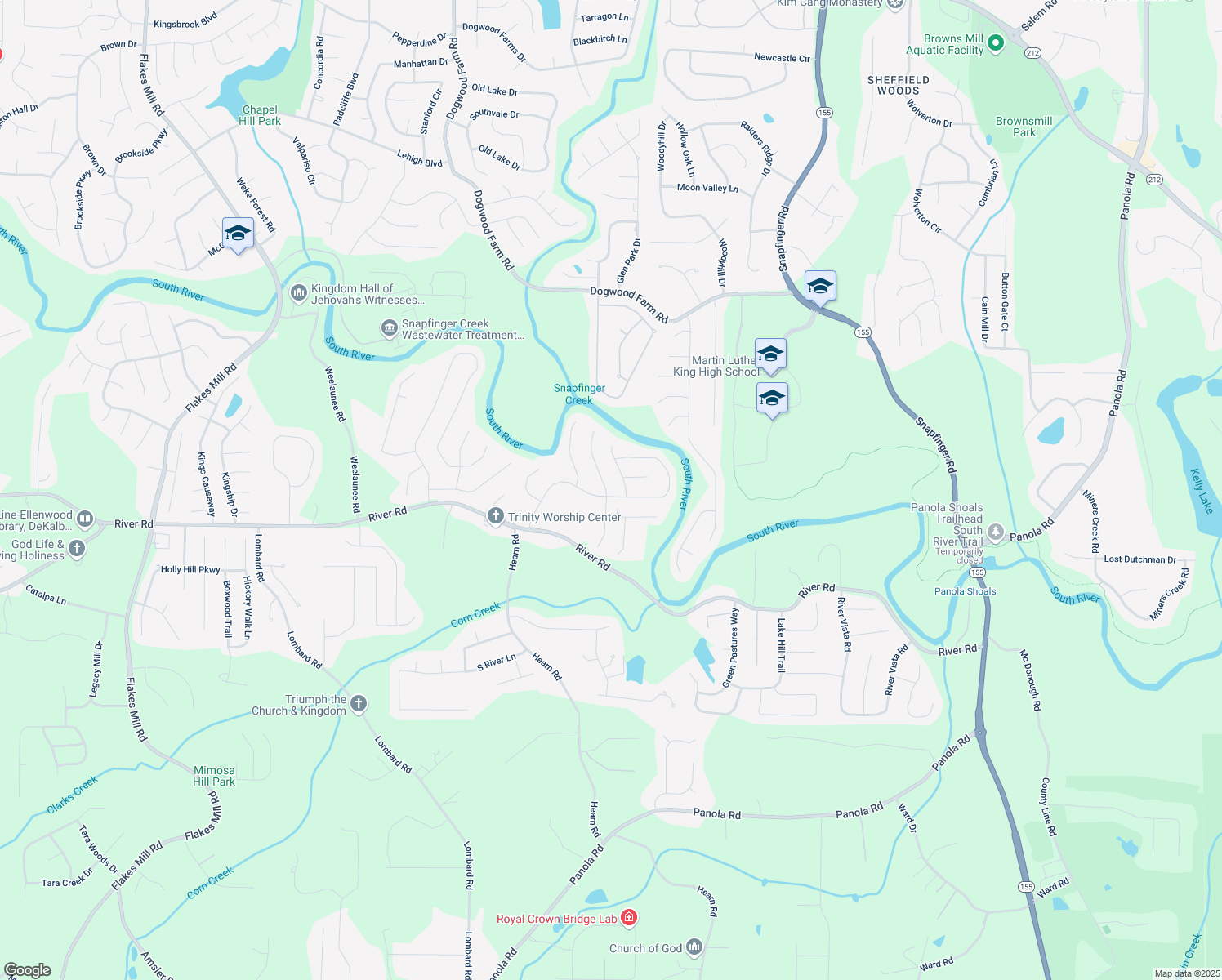 map of restaurants, bars, coffee shops, grocery stores, and more near 4186 Stillwater Point in Ellenwood