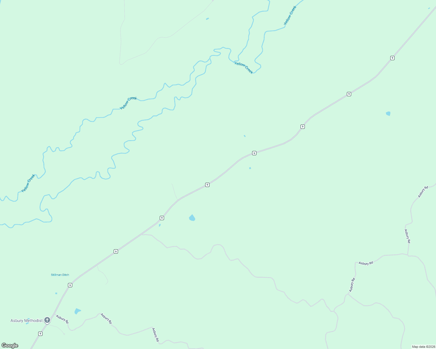 map of restaurants, bars, coffee shops, grocery stores, and more near 9901 County Road 9 in Millport