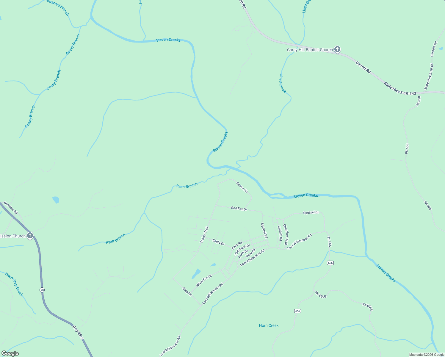 map of restaurants, bars, coffee shops, grocery stores, and more near 101-299 Goose Road in Clarks Hill
