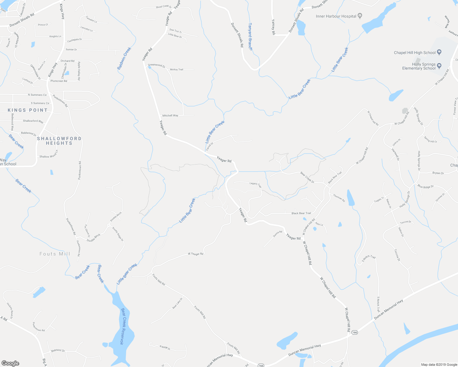 map of restaurants, bars, coffee shops, grocery stores, and more near 5342 Legacy Trail in Douglasville