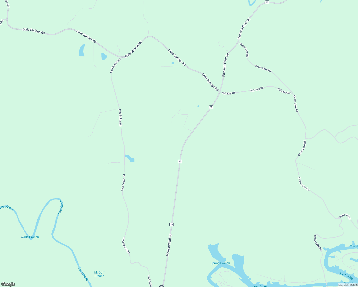 map of restaurants, bars, coffee shops, grocery stores, and more near 5520 Pleasantfield Road in Oakman