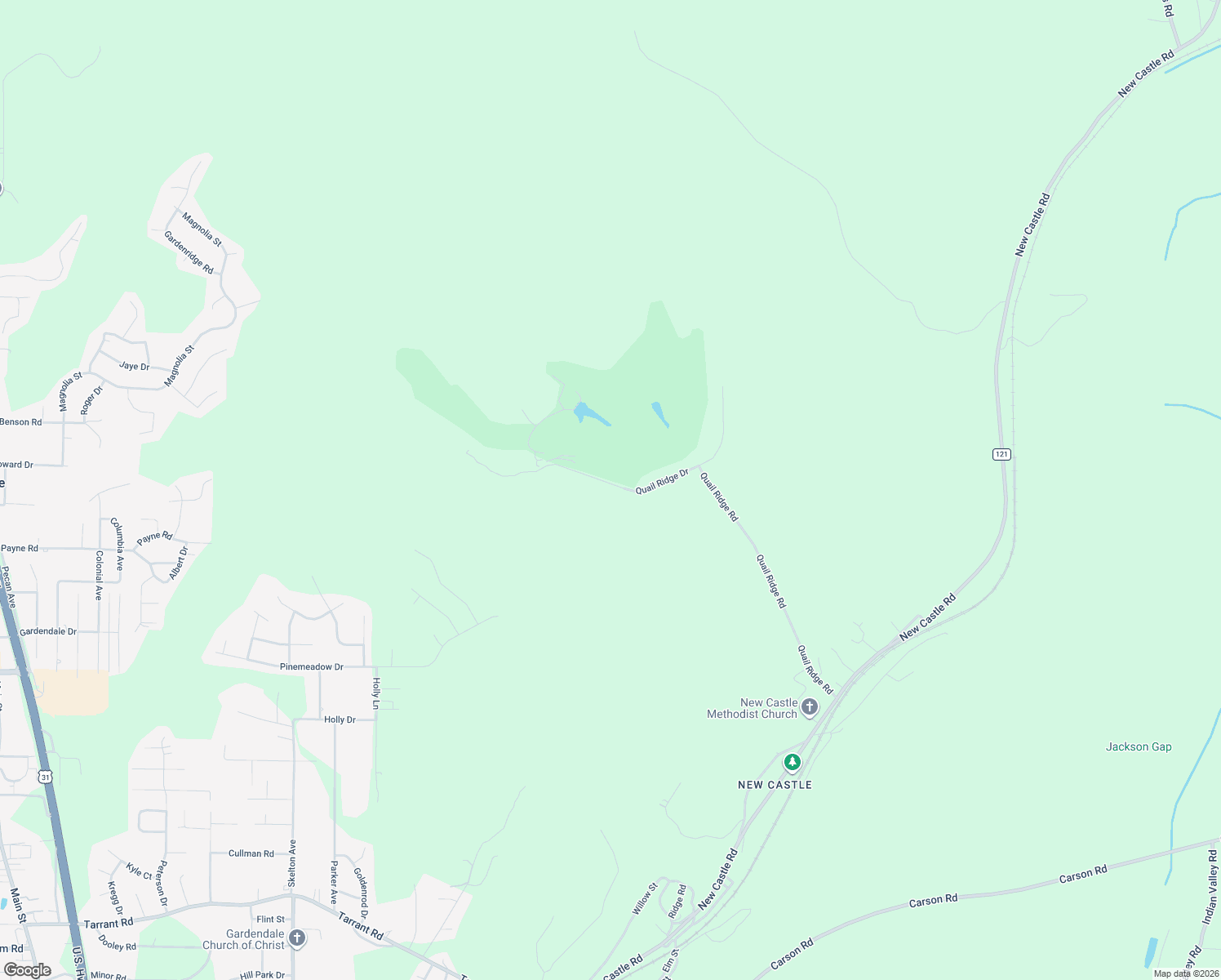 map of restaurants, bars, coffee shops, grocery stores, and more near 1643 Quail Ridge Drive in Gardendale