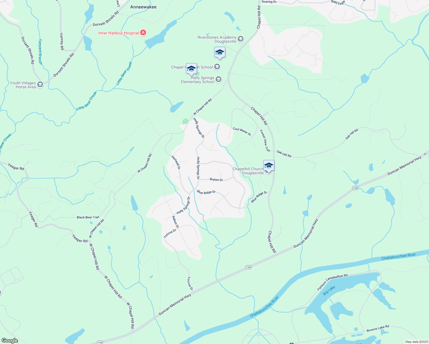 map of restaurants, bars, coffee shops, grocery stores, and more near 4492 Bryten Dr in Douglasville
