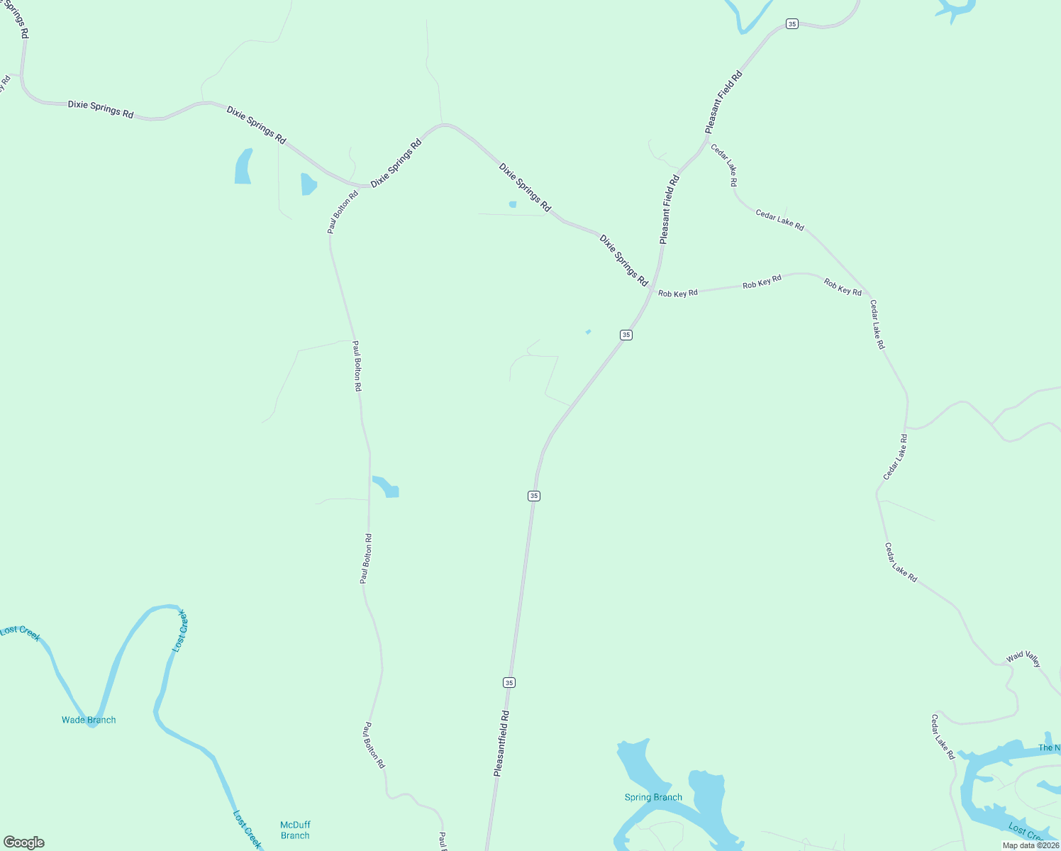 map of restaurants, bars, coffee shops, grocery stores, and more near 5520 Pleasant Field Road in Oakman