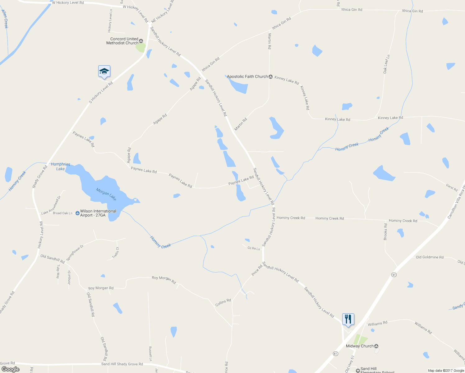 map of restaurants, bars, coffee shops, grocery stores, and more near 100 Paynes Lake Road in Carrollton