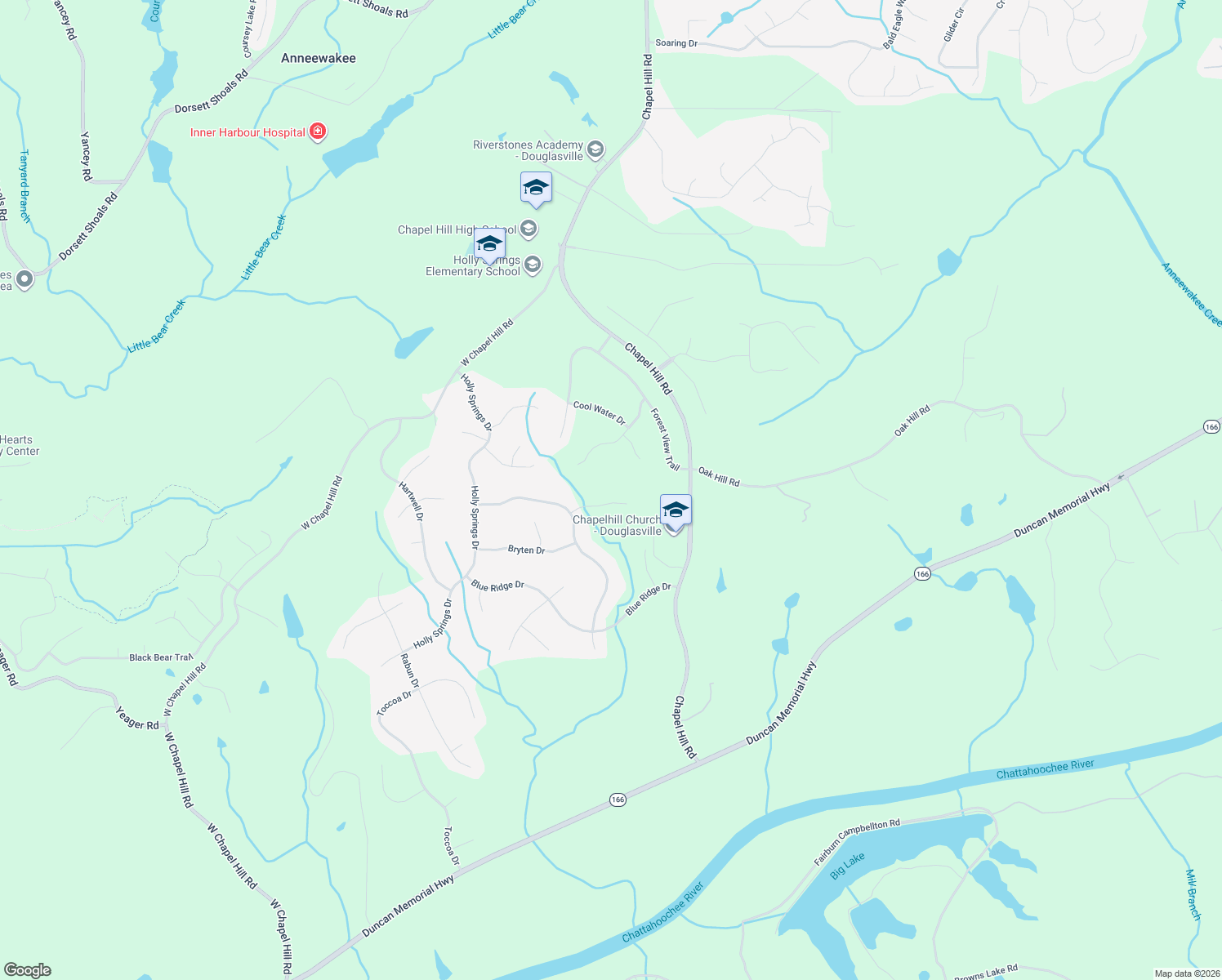 map of restaurants, bars, coffee shops, grocery stores, and more near 4336 Avary Pl in Douglasville