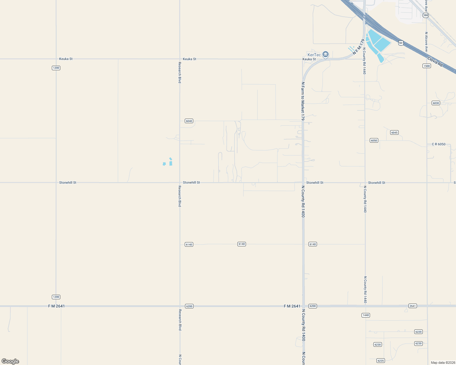 map of restaurants, bars, coffee shops, grocery stores, and more near Stone Hill Street in Shallowater