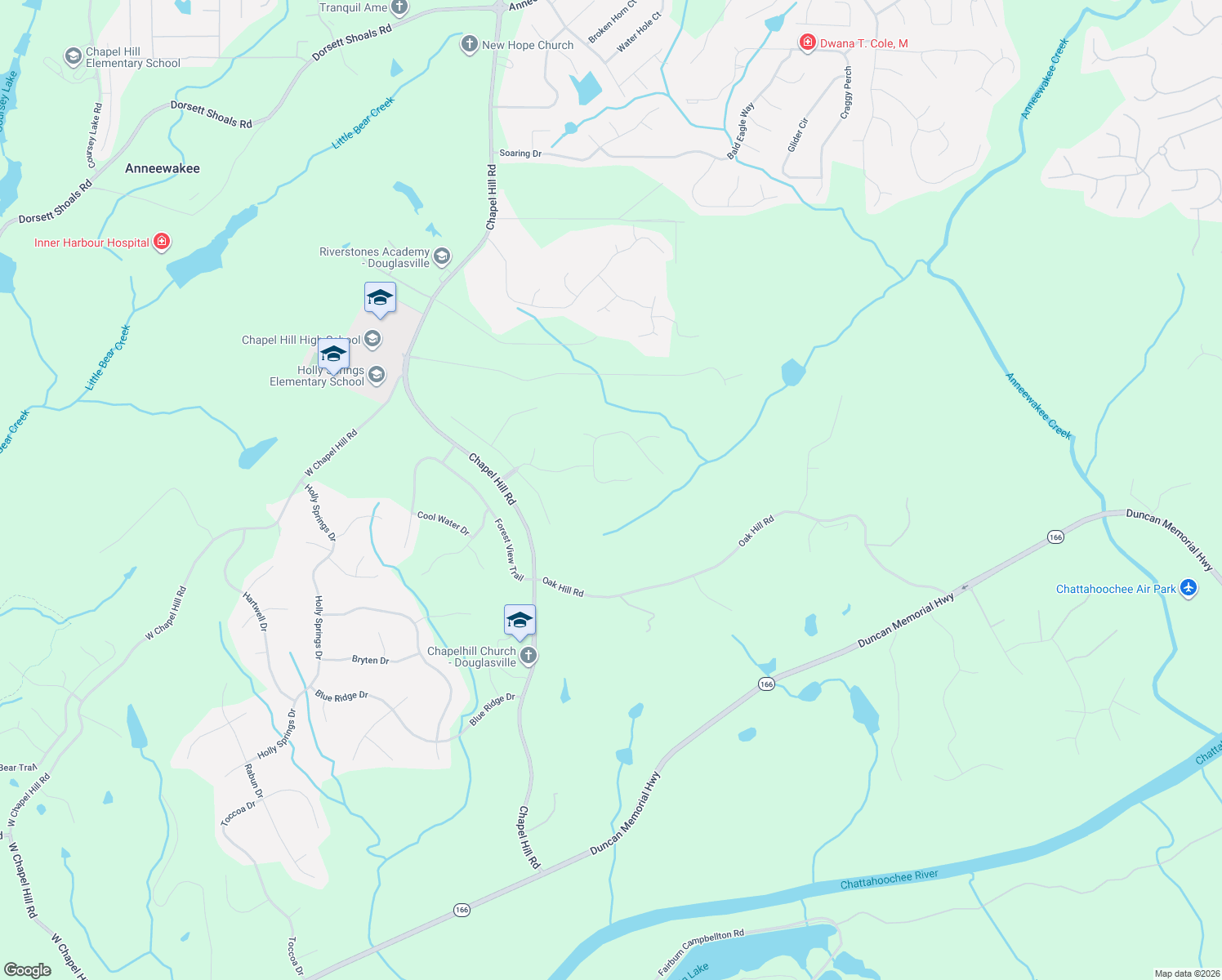 map of restaurants, bars, coffee shops, grocery stores, and more near 4115 South Laurel Grove Road in Douglasville