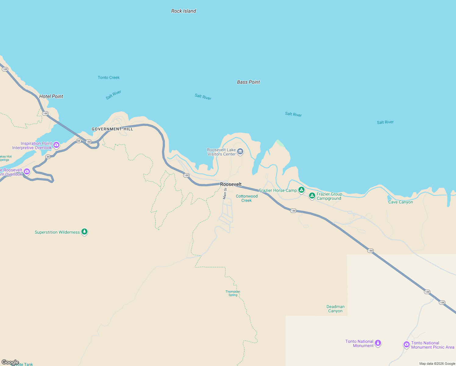 map of restaurants, bars, coffee shops, grocery stores, and more near in Roosevelt