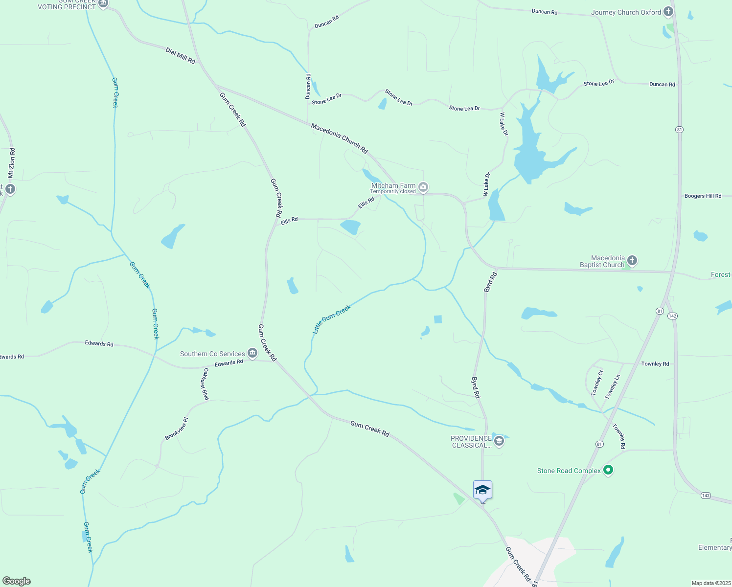 map of restaurants, bars, coffee shops, grocery stores, and more near 170 River Birch Drive in Oxford
