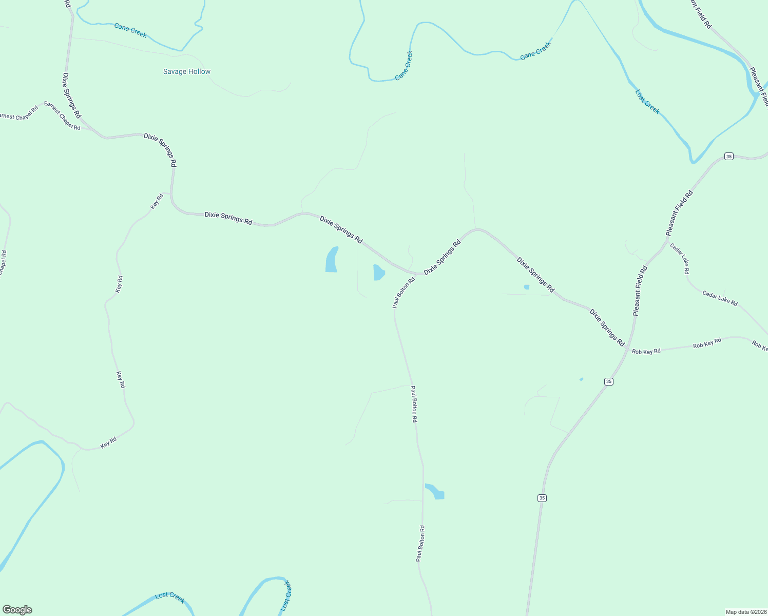 map of restaurants, bars, coffee shops, grocery stores, and more near 4418 Dixie Springs Road in Oakman