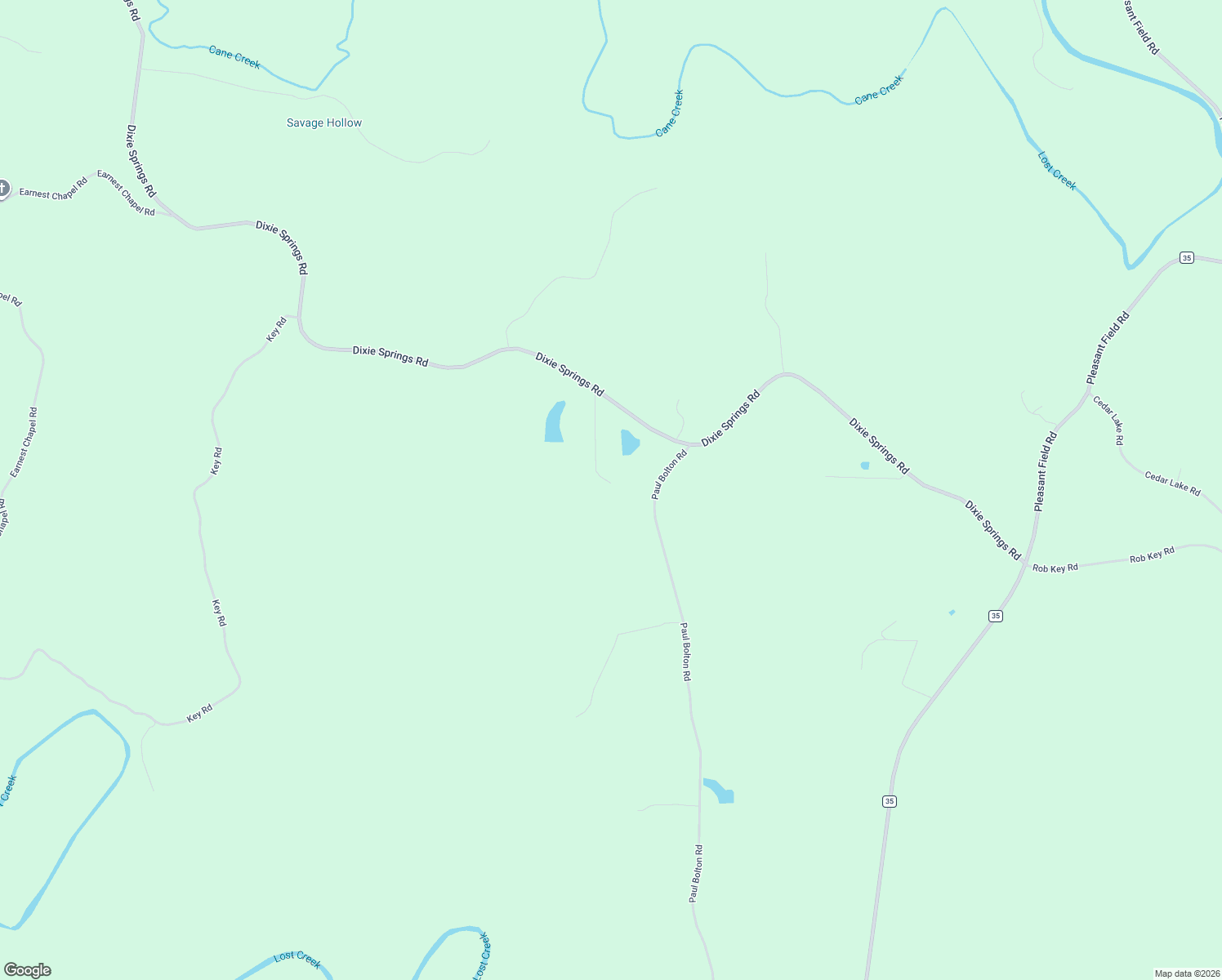 map of restaurants, bars, coffee shops, grocery stores, and more near 4418 Dixie Springs Road in Oakman