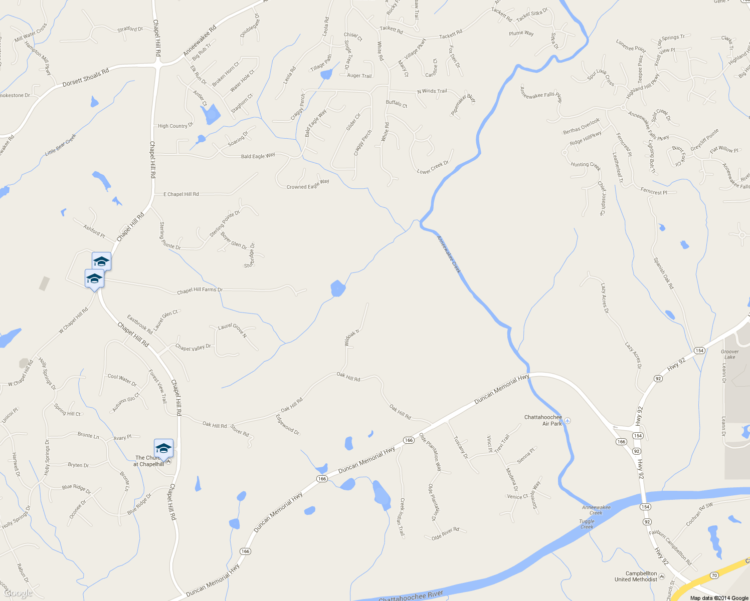 map of restaurants, bars, coffee shops, grocery stores, and more near 4960 Wildeoak Trail in Douglasville