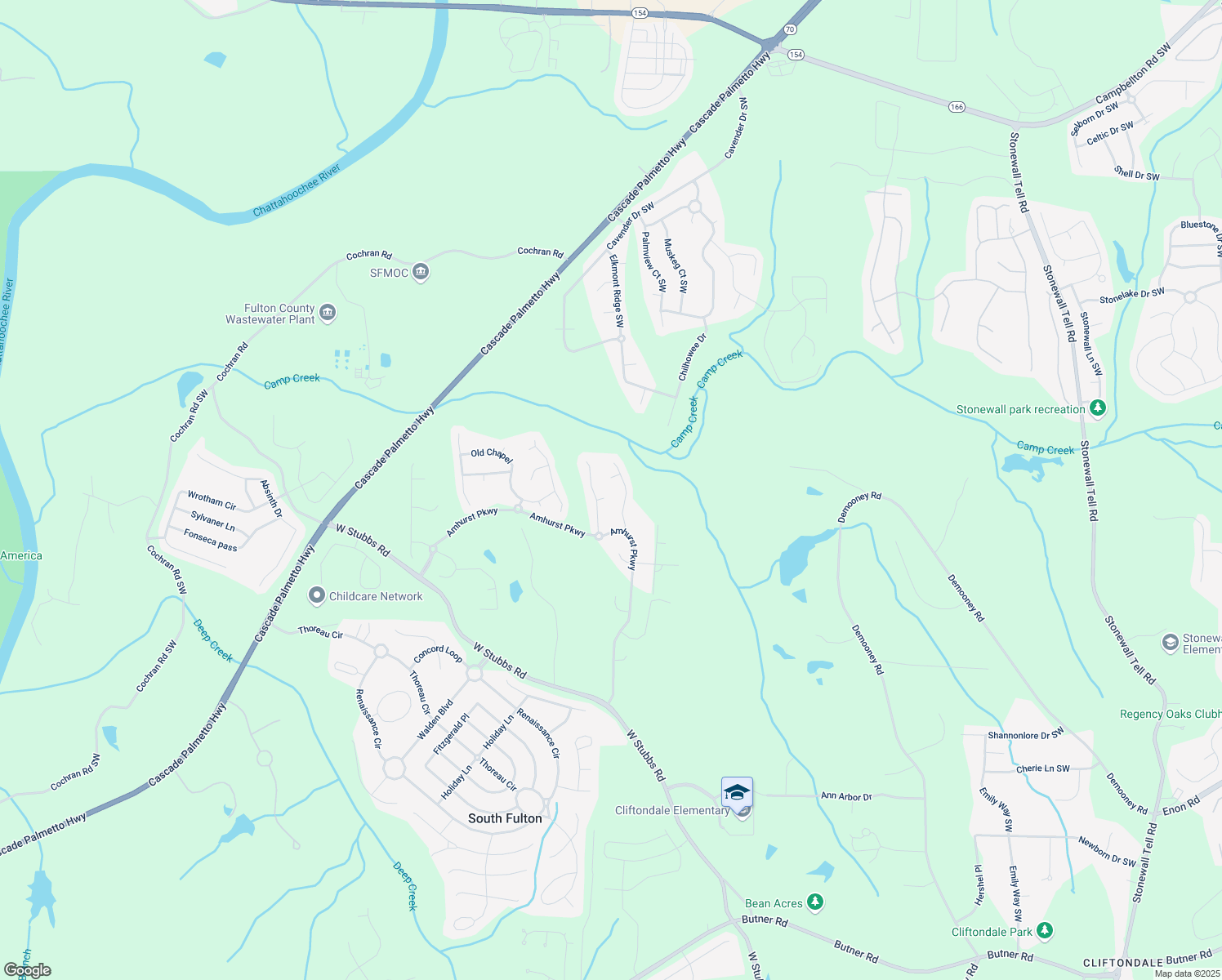 map of restaurants, bars, coffee shops, grocery stores, and more near 3243 Timber Ridge in College Park