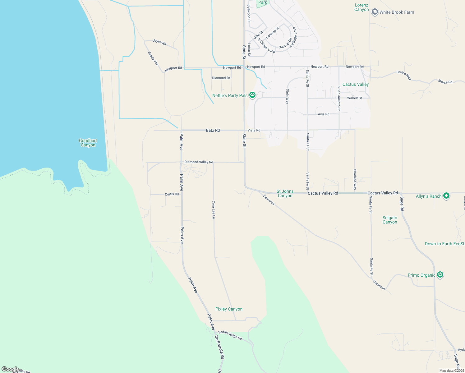 map of restaurants, bars, coffee shops, grocery stores, and more near 39312 Cameron in Hemet