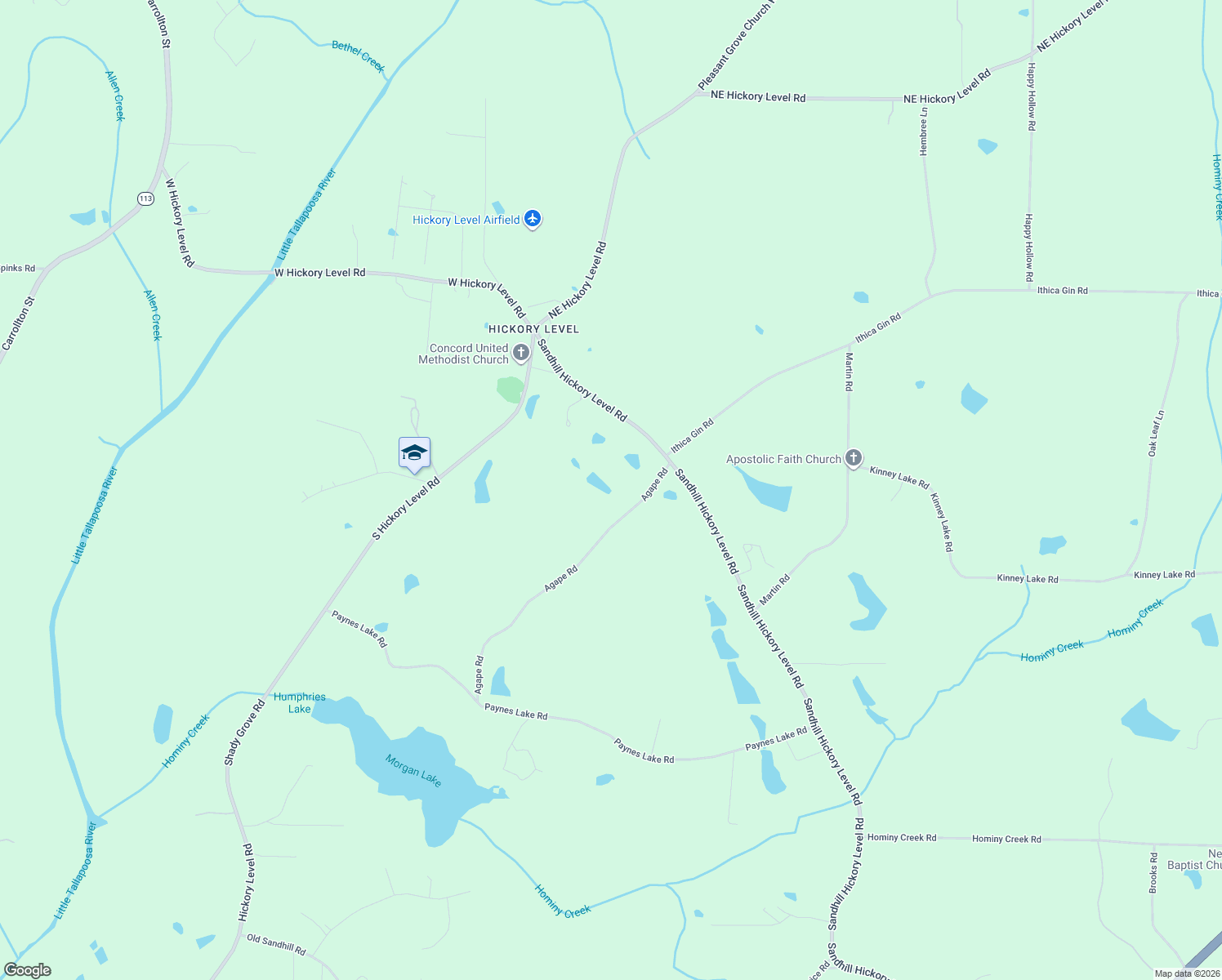map of restaurants, bars, coffee shops, grocery stores, and more near 444 Agape Road in Carrollton