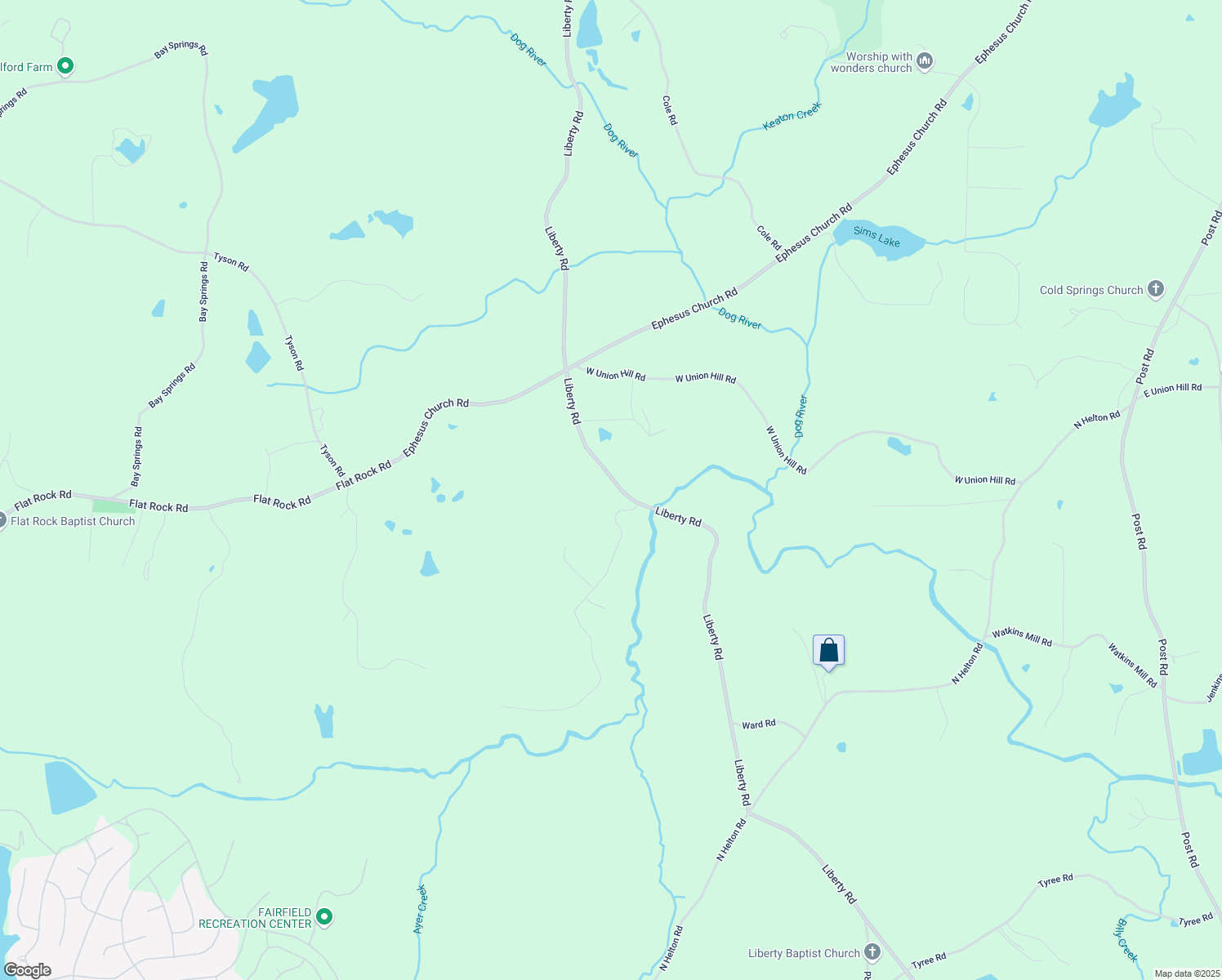 map of restaurants, bars, coffee shops, grocery stores, and more near 4835 Liberty Road in Villa Rica