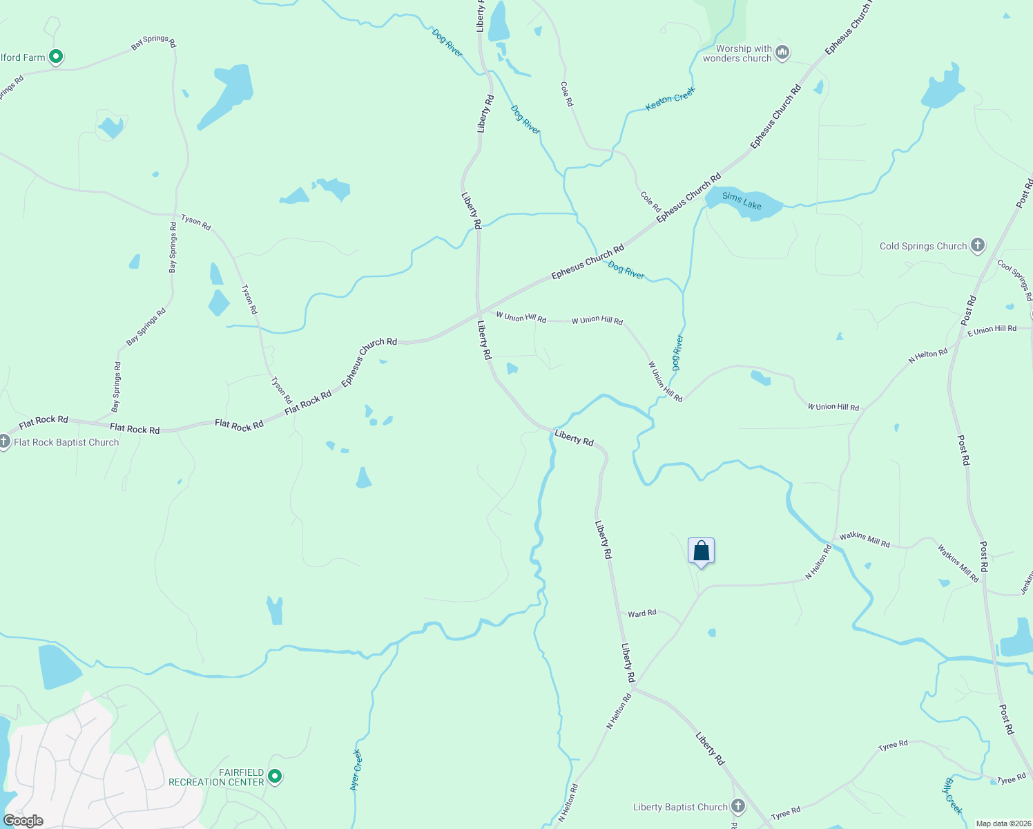 map of restaurants, bars, coffee shops, grocery stores, and more near 4835 Liberty Road in Villa Rica