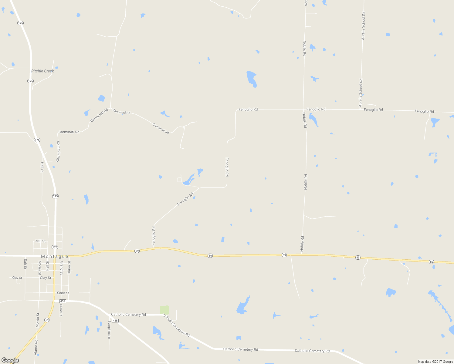 map of restaurants, bars, coffee shops, grocery stores, and more near Fenoglio Road in Montague