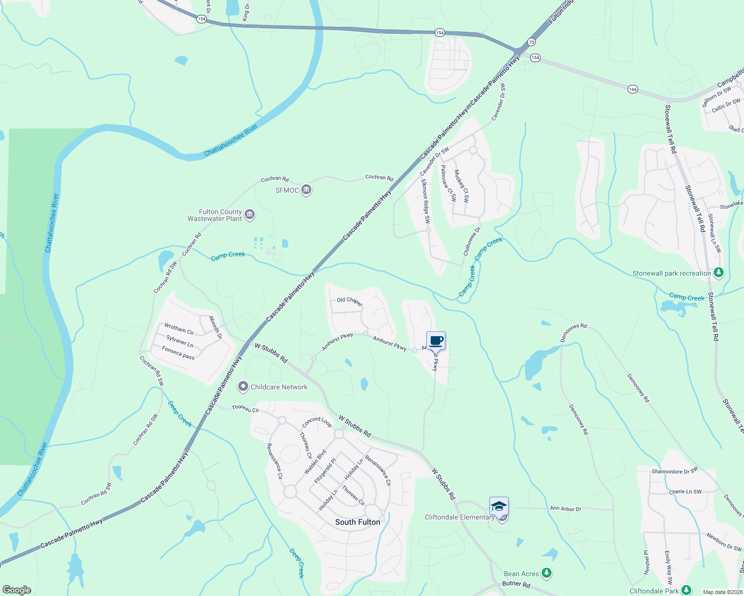 map of restaurants, bars, coffee shops, grocery stores, and more near 510 Abercorn Court in Atlanta