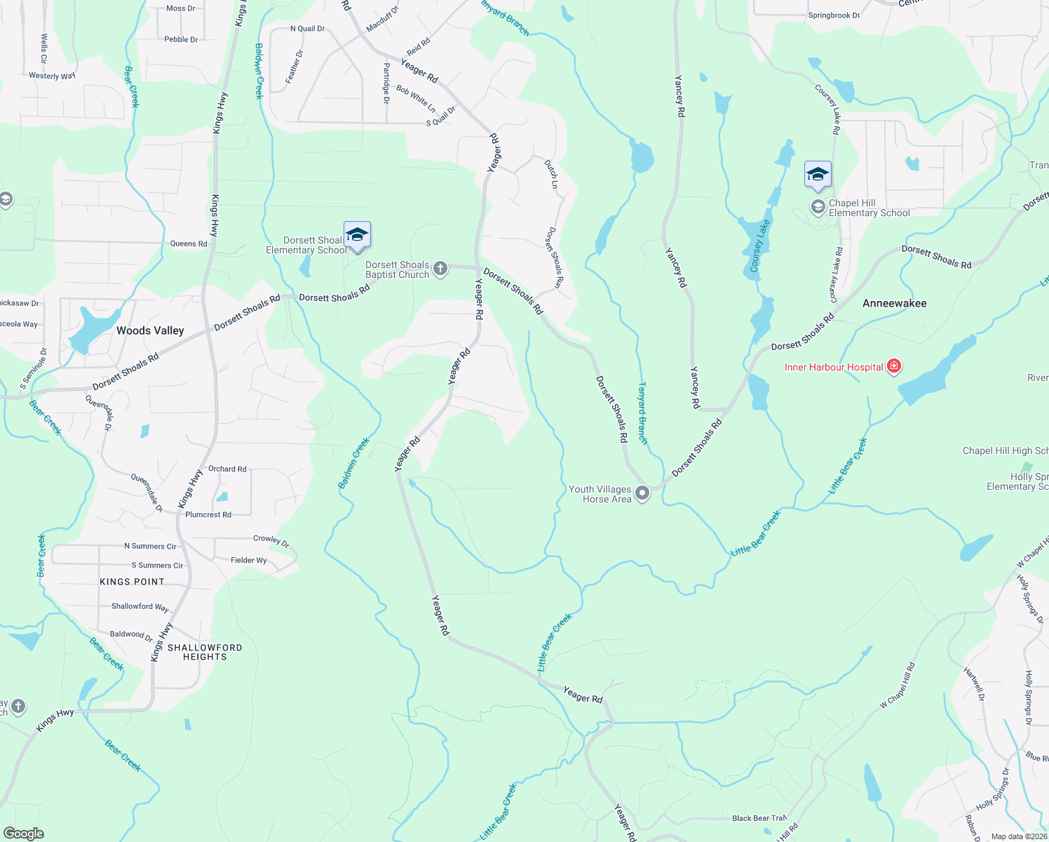 map of restaurants, bars, coffee shops, grocery stores, and more near 5505 Doe Trot Tr in Douglasville