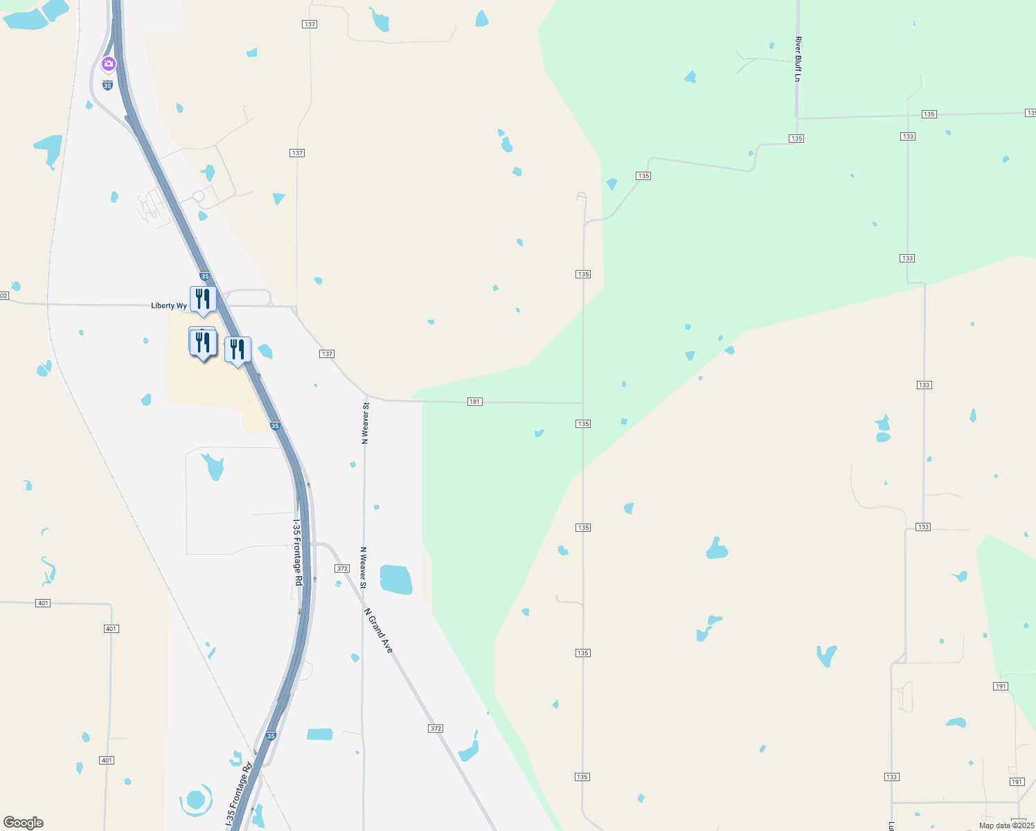 map of restaurants, bars, coffee shops, grocery stores, and more near 556 County Road 181 in Gainesville