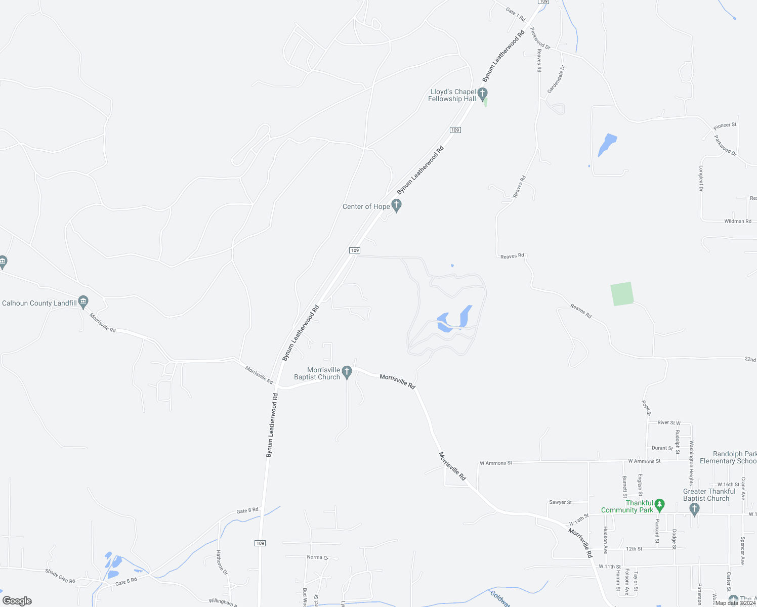 map of restaurants, bars, coffee shops, grocery stores, and more near 249 Cunningham Drive in Anniston