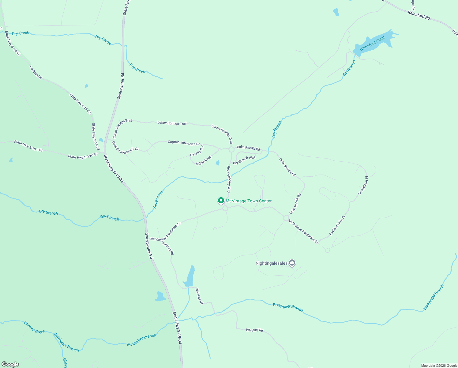 map of restaurants, bars, coffee shops, grocery stores, and more near 165 Dry Branch Way in North Augusta
