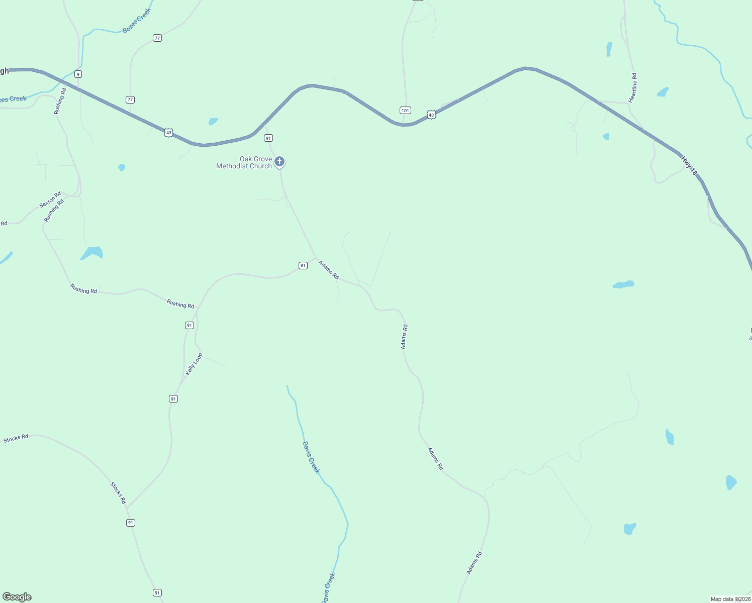 map of restaurants, bars, coffee shops, grocery stores, and more near 373 Adams Road in Bankston