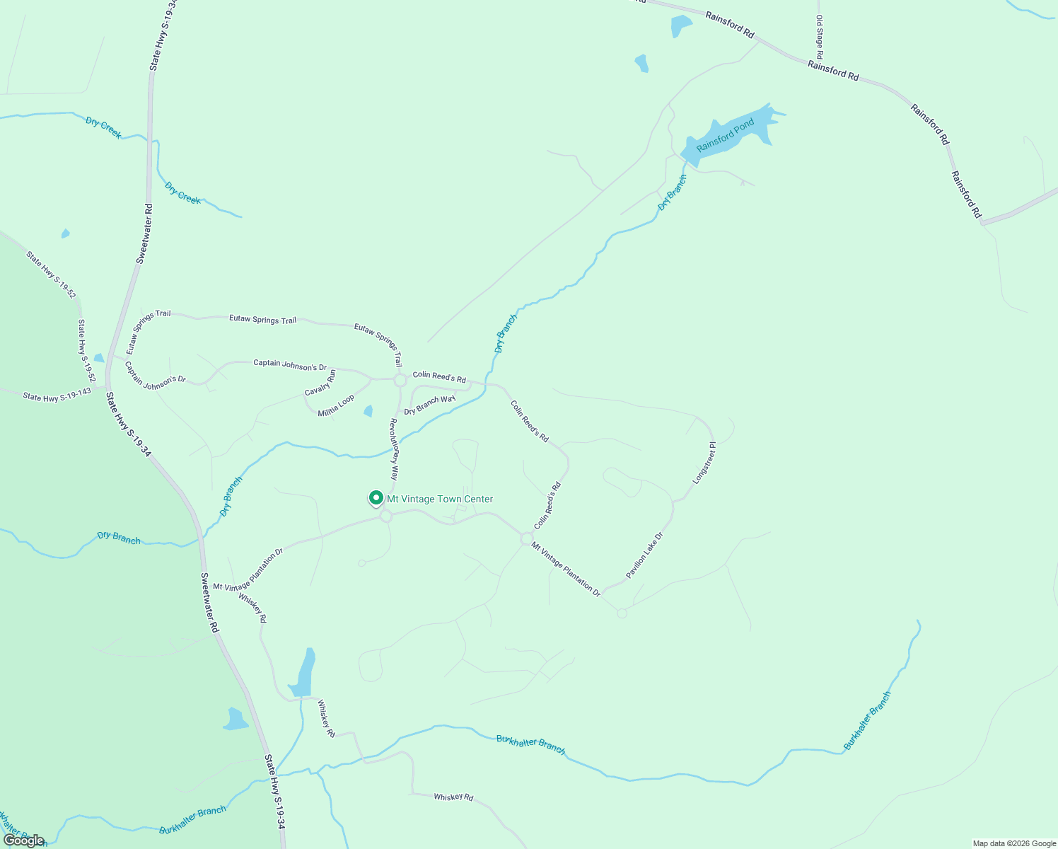 map of restaurants, bars, coffee shops, grocery stores, and more near Colin Reed's Road in Edgefield County