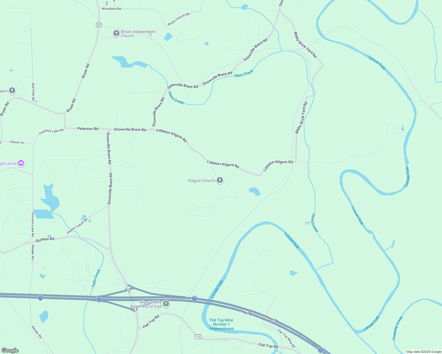 map of restaurants, bars, coffee shops, grocery stores, and more near 5855 Kilgore Church Road in Dora