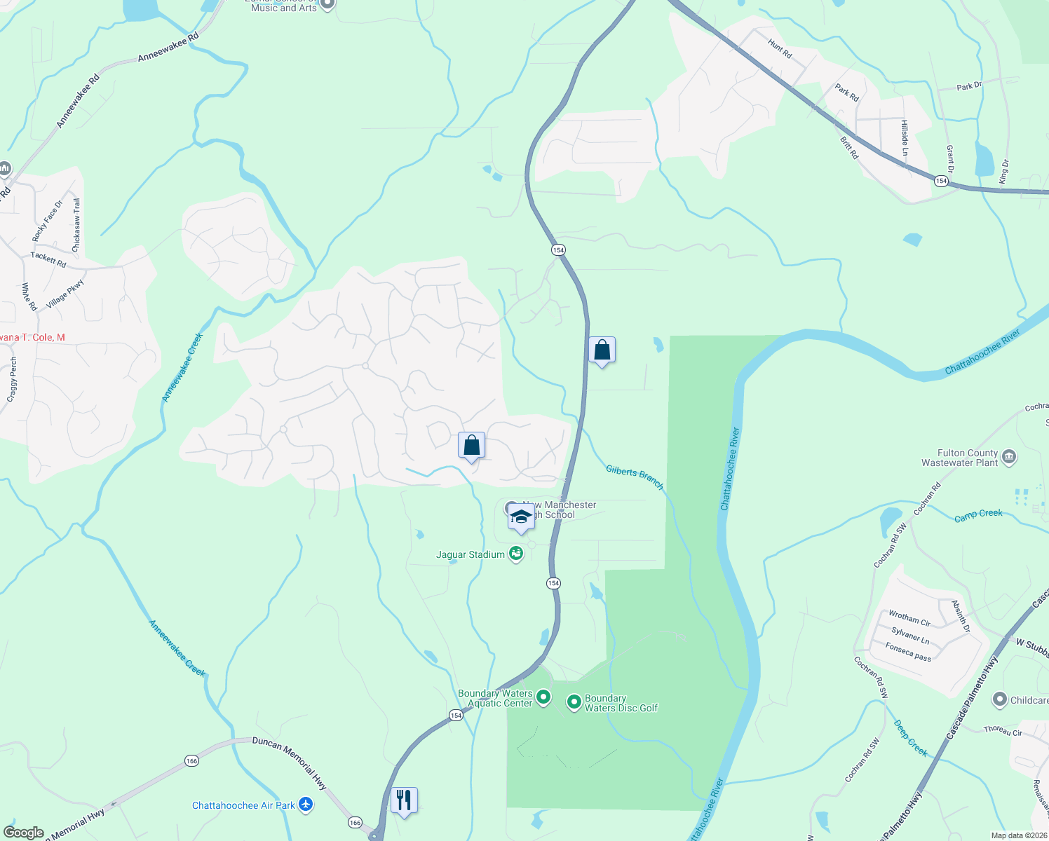 map of restaurants, bars, coffee shops, grocery stores, and more near 4535 Flat Willow Pl in Douglasville