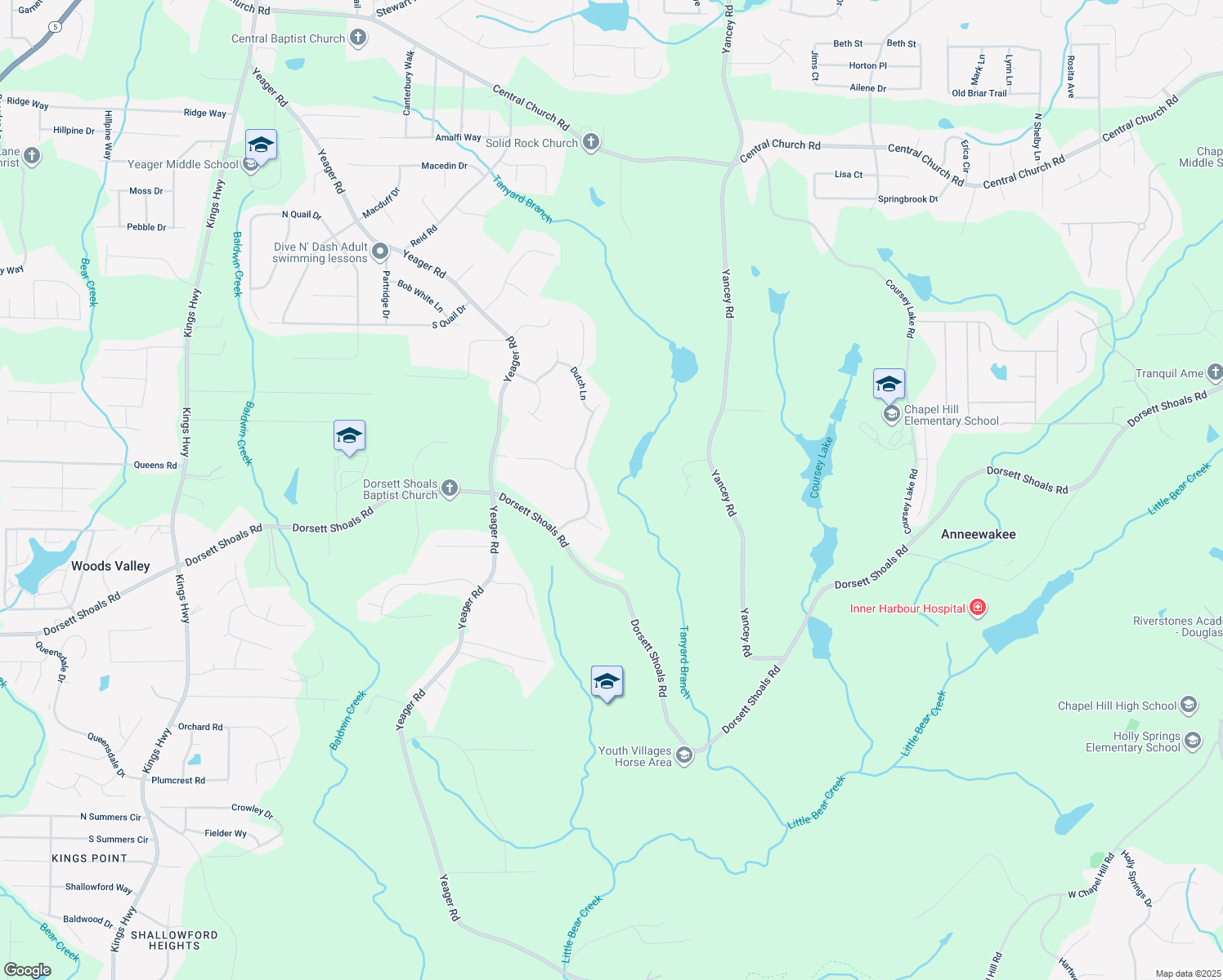 map of restaurants, bars, coffee shops, grocery stores, and more near 4544 Dorsett Shoals Run in Douglasville