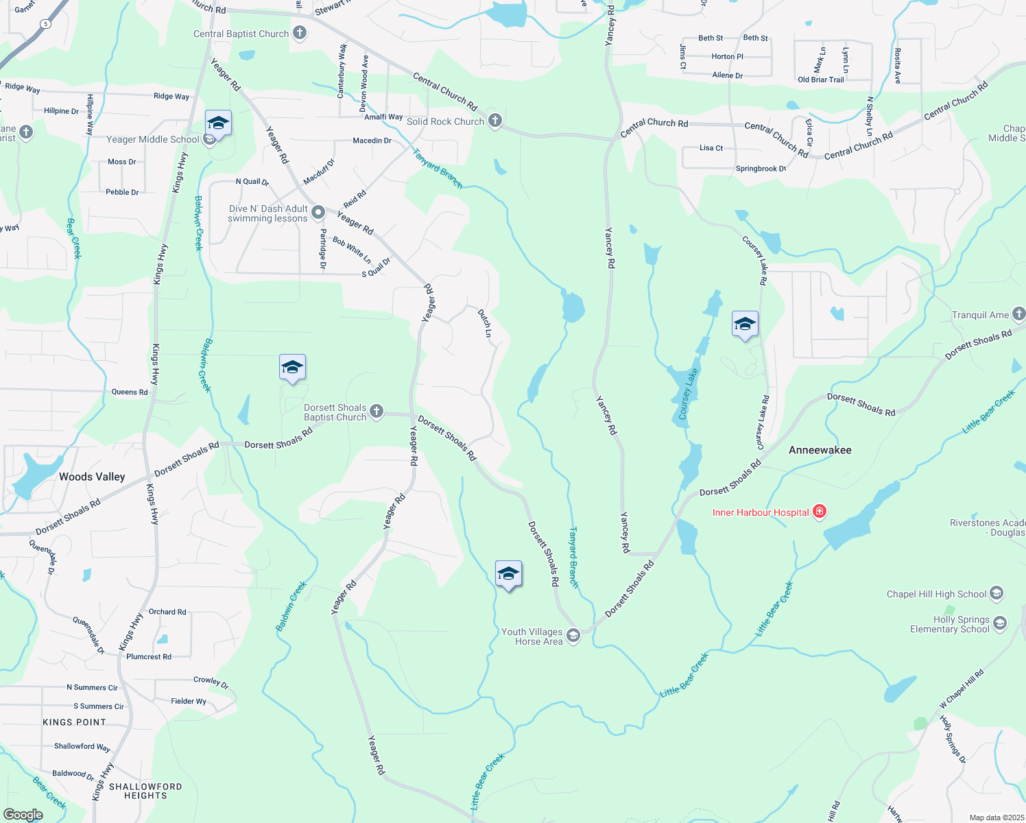 map of restaurants, bars, coffee shops, grocery stores, and more near 4544 Dorsett Shoals Run in Douglasville