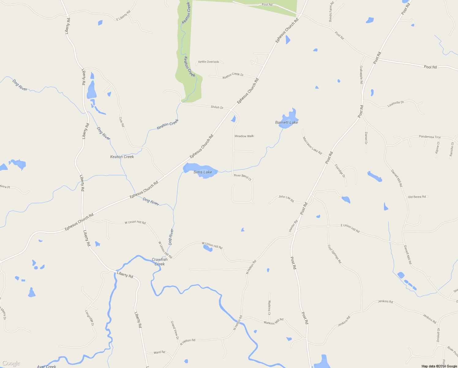 map of restaurants, bars, coffee shops, grocery stores, and more near 8996 River Bend Court in Villa Rica