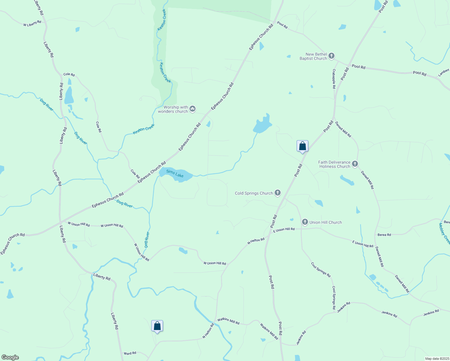 map of restaurants, bars, coffee shops, grocery stores, and more near 4631 Crooked Creek Lane in Villa Rica