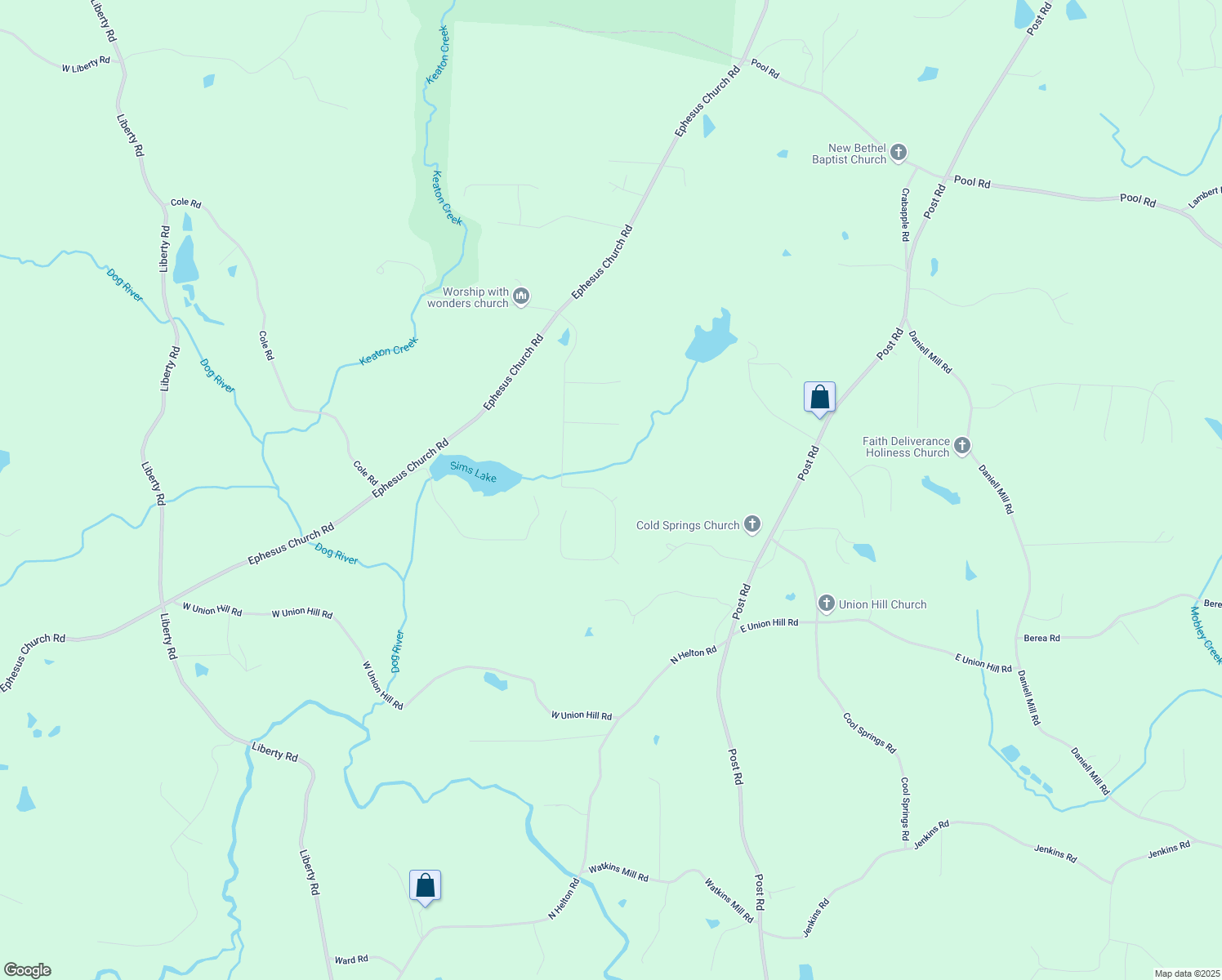 map of restaurants, bars, coffee shops, grocery stores, and more near 4631 Crooked Creek Lane in Villa Rica