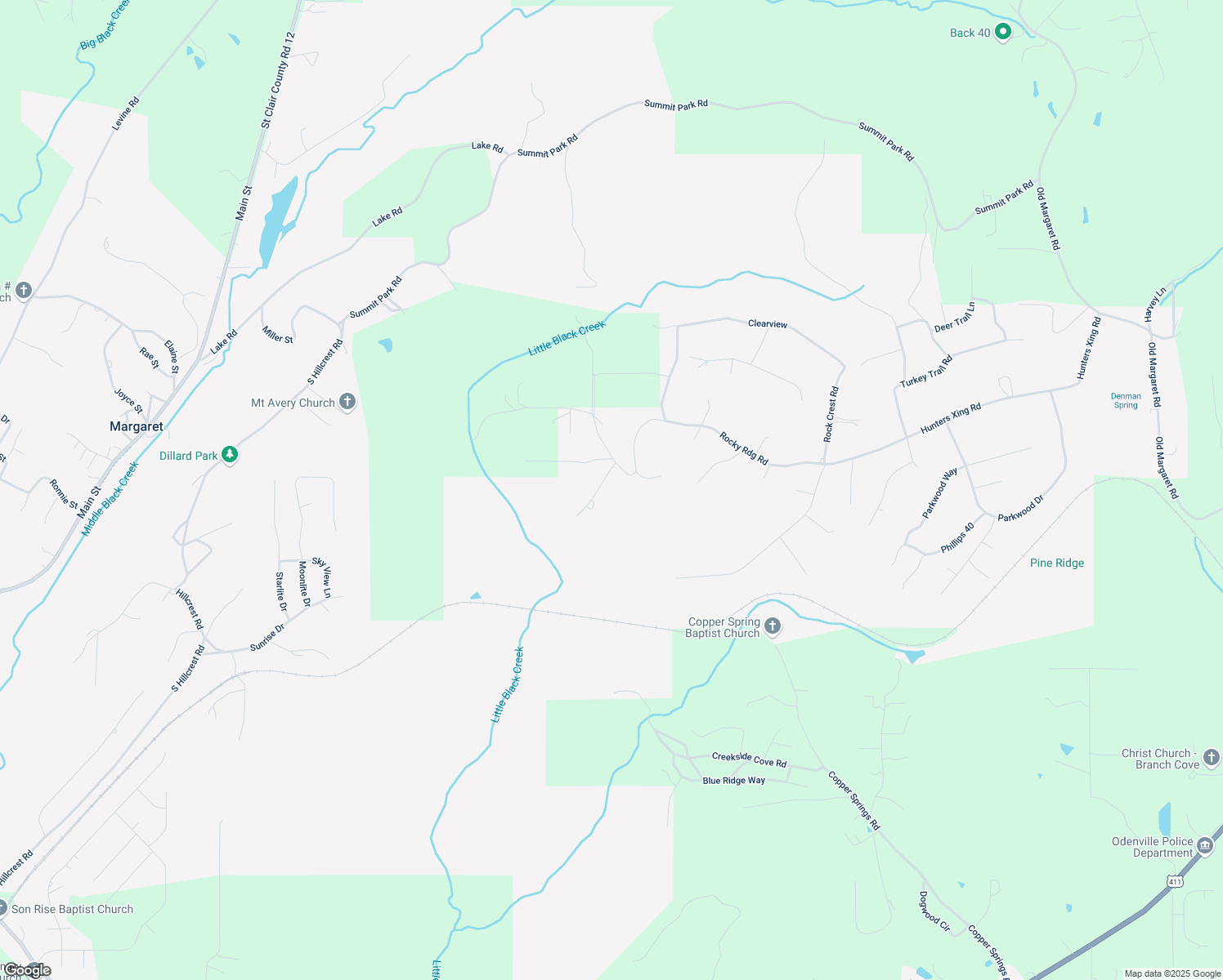 map of restaurants, bars, coffee shops, grocery stores, and more near 75 Stone Crest Terrace in Odenville