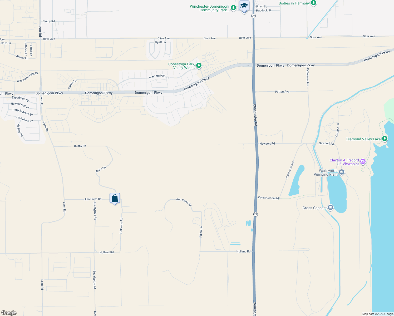 map of restaurants, bars, coffee shops, grocery stores, and more near 32595 Newport Road in Winchester