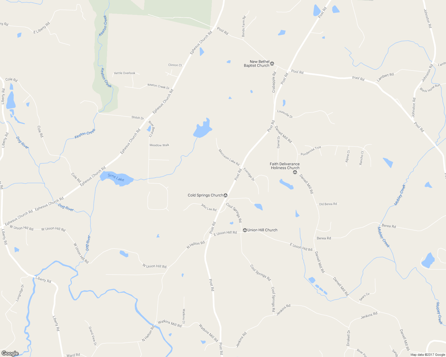 map of restaurants, bars, coffee shops, grocery stores, and more near 4411 Post Road in Winston