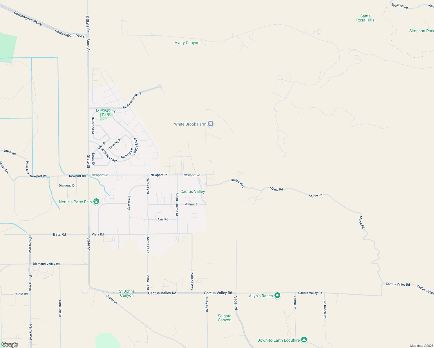 map of restaurants, bars, coffee shops, grocery stores, and more near 40570 Newport Road in Hemet