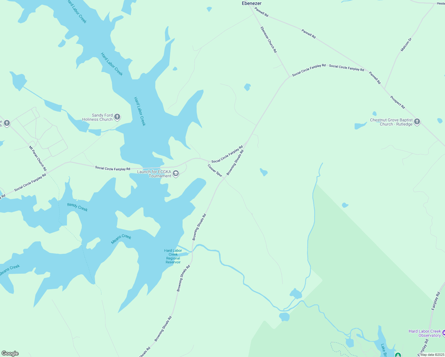map of restaurants, bars, coffee shops, grocery stores, and more near 520 Browning Shoals Road in Social Circle