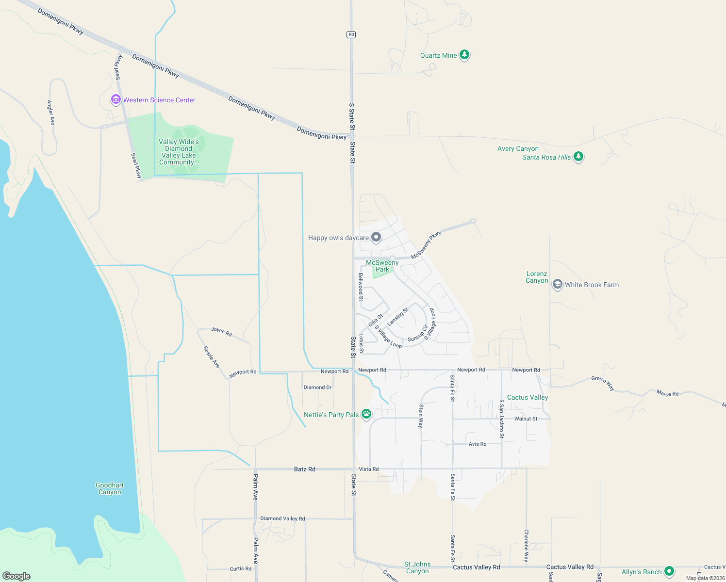 map of restaurants, bars, coffee shops, grocery stores, and more near 169 Carnelian Street in Hemet