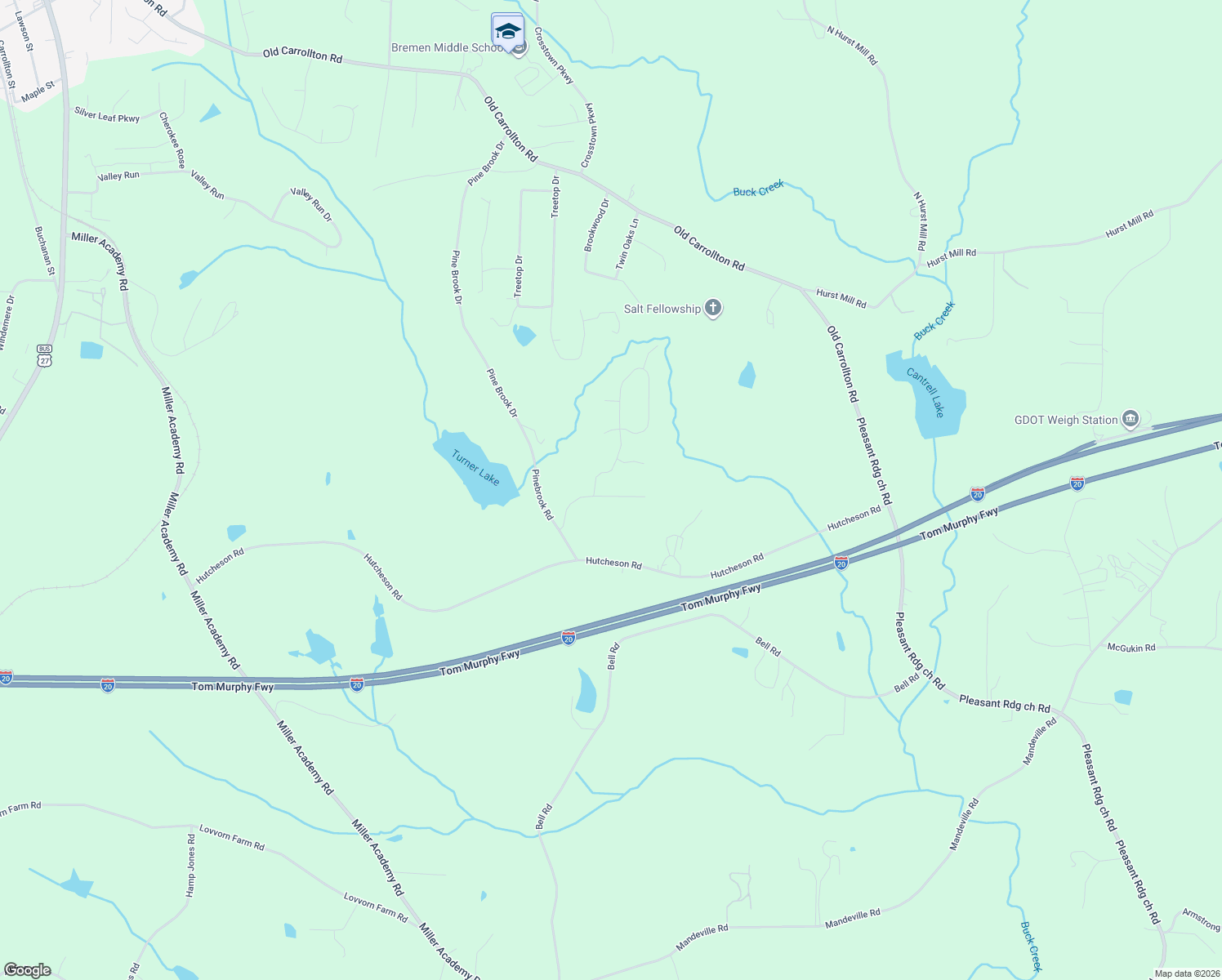map of restaurants, bars, coffee shops, grocery stores, and more near 165 Saddleridge Drive in Bremen