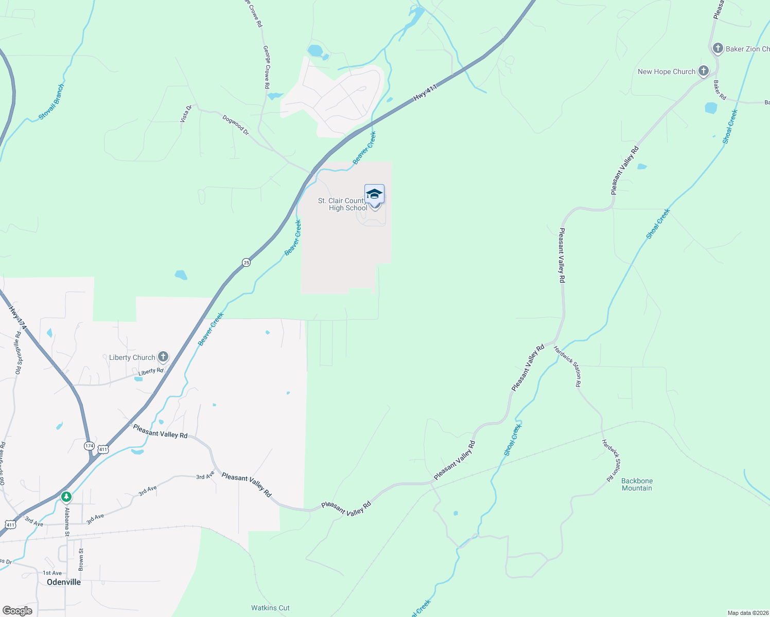 map of restaurants, bars, coffee shops, grocery stores, and more near 882 Maddox Farm Road in Odenville