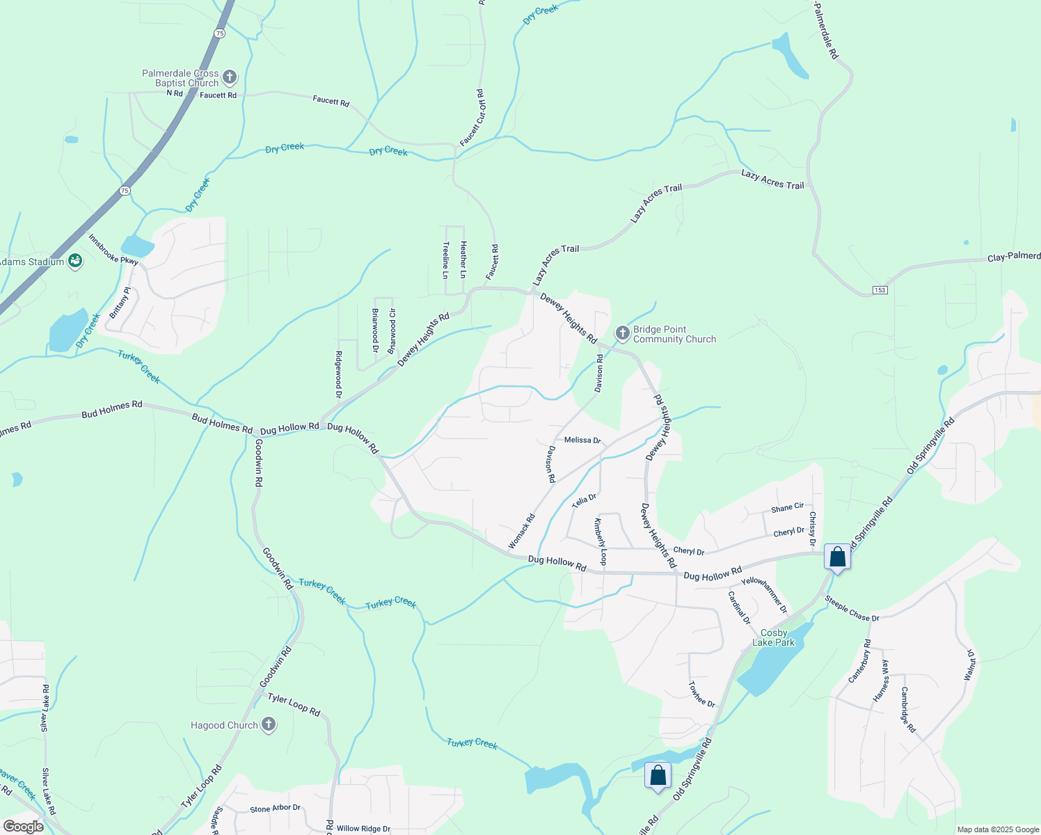 map of restaurants, bars, coffee shops, grocery stores, and more near 4781 Deer Foot Cove in Pinson