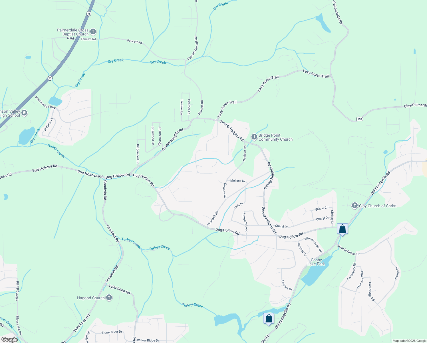 map of restaurants, bars, coffee shops, grocery stores, and more near 4773 Deer Foot Cove in Pinson